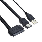 Cy 2.5 Inch Hard Disk Drive Sata 22Pin To Esata Data + Usb Powered Cable 50Cm
