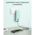 Portable Charger Built-In Cables And Ac Wall Plug, Usb C Power Bank 10000Mah, Travel Battery Portable Phone Charger Compact Lightweight External Battery Pack For Smart Phones, Tablets Etc-Green