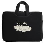 Laptop Sleeve With Cat Illustration Cute Laptop Bag With Hidden Handle And Pockets Compatible With Macbook Air 13 Macbook Pro 14 Hp Chromebook 14