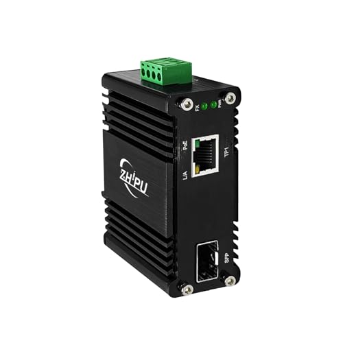 Industrial Gigabit Poe+ Media Converter, 1×10/100/1000Base-T Rj45 (30W Poe+ Output) To 1×1000Base-X Sfp Slot, Up To 20Km, Dual 12-48V Dc Input, Din Rail Mount, For Cctv & Ip Camera Systems