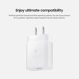 SAMSUNG 25W Wall Charger USB C Adapter, Super Fast Charging Block for Galaxy Phones and Devices, Cable Not Included, 2021, US Version, White