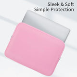 Rainyear 14 Inch Laptop Sleeve Case Protective Soft Padded Zipper Cover Carrying Computer Bag With Accessories Pouch, Compatible With 14" Notebook Tablet Chromebook (Pink)