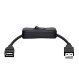 20Cm Male To Female Usb Cable With On/Off Switch, For Usb Fan, Led Desk Lamp A