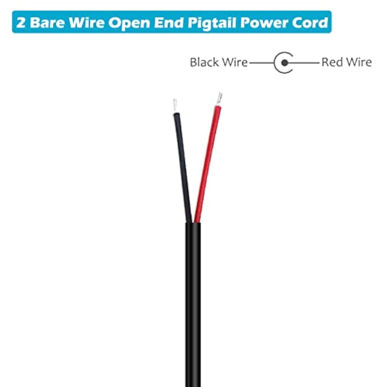 Dc Power Pigtail Cable, 10-Pack 5.5Mm X 2.5Mm 90 Degree Right Angle Dc Barrel Male Plug Jack Connector To Bare Wire Power Supply Adapter Repair Cord For Cctv Surveillance Security Camera Led Strip