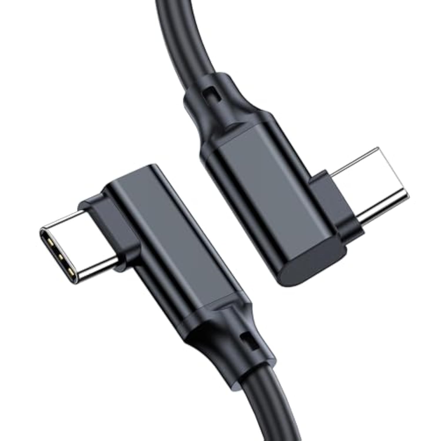 Short Usb C To Usb C Cable 0.5Ft,Typec Usb 3.1 Right Angle Usb C 3.2 Gen 2 20Gbps Cable 4K Video Cord 240W Pd Fast Charging Compatible,For Samsung T7/T5/X5 Ssd,Macbook Pro,Mobile Hard Drive,Laptops