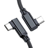 Short Usb C To Usb C Cable 0.5Ft,Typec Usb 3.1 Right Angle Usb C 3.2 Gen 2 20Gbps Cable 4K Video Cord 240W Pd Fast Charging Compatible,For Samsung T7/T5/X5 Ssd,Macbook Pro,Mobile Hard Drive,Laptops