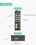 Industrial 8-Port Full Gigabit Poe++ Switch With 4 Bt 90W Poe Ports, 2 Gigabit Sfp Uplinks, Poe Budget 120W, Poe Watchdog, Din-Rail Poe Switch For Ptz Camera/Poe Lighting/ Poe Monitor