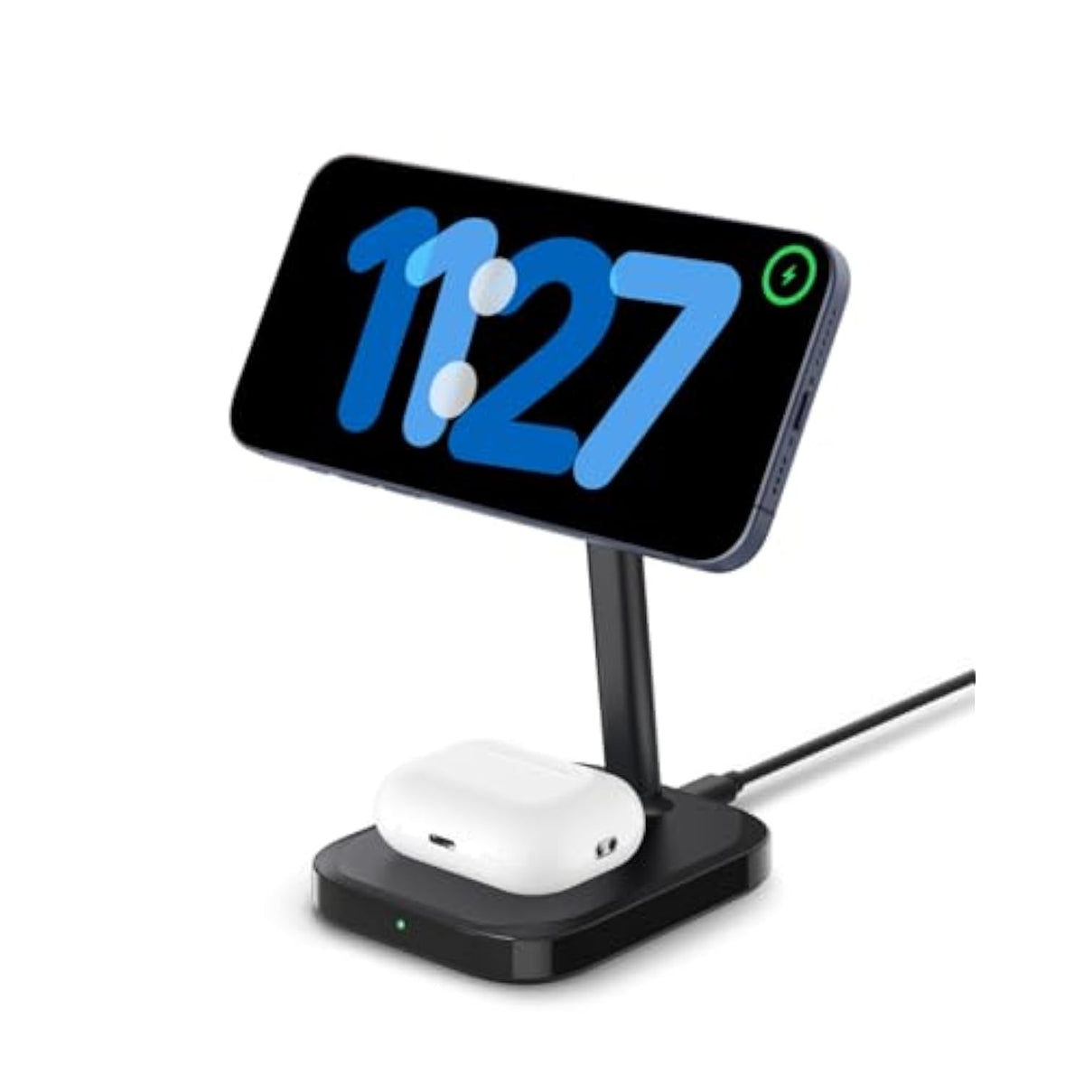 Spigen ArcField (MagFit) for MagSafe 2-in-1 Dual Magnetic Wireless Charging Stand Fast Wireless Charger for iPhone 16e 16 Pro Max Plus 15 14 13 12 Pro Max Airpods Pro 4 3 2nd gen Adapter Not Included