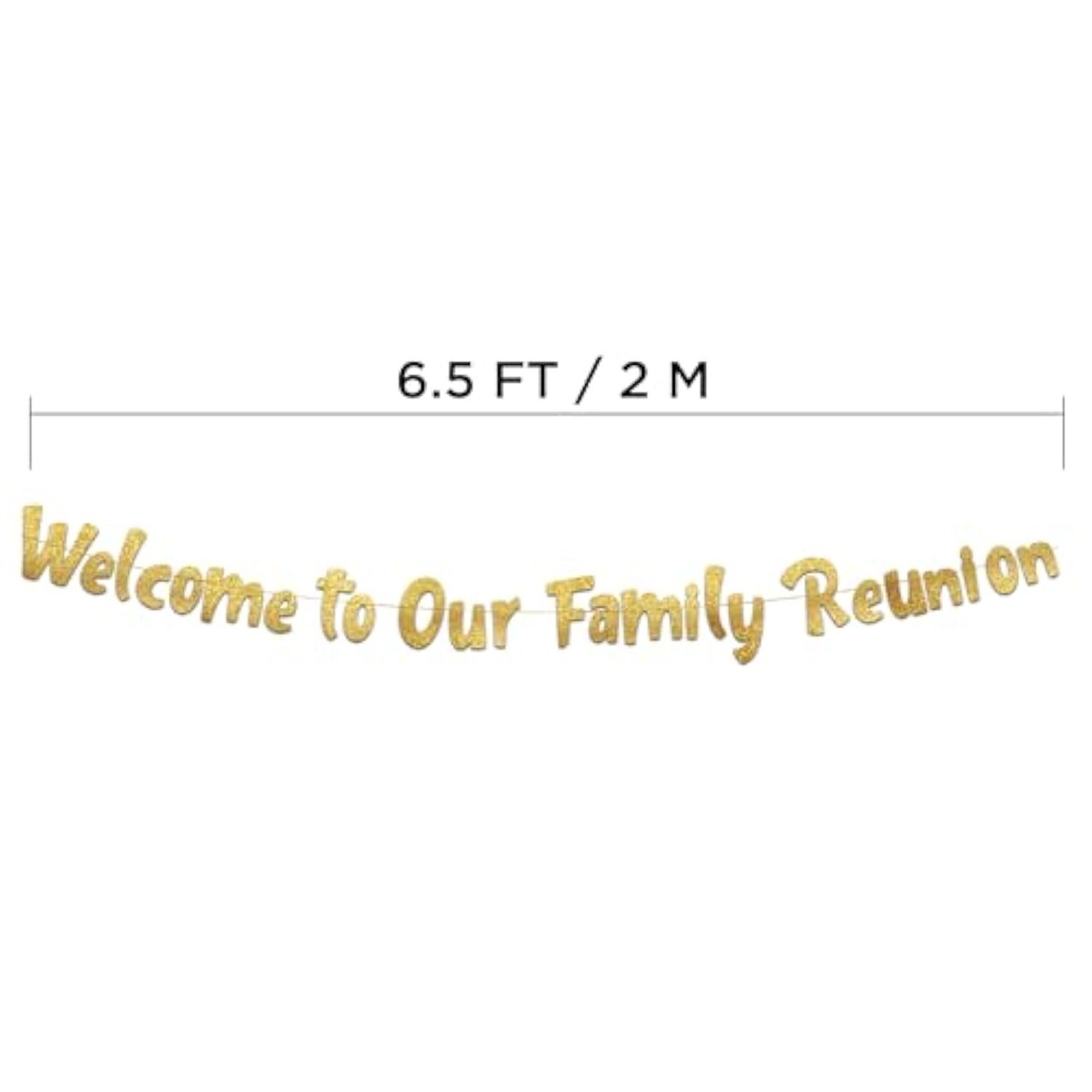 Welcome To Our Family Reunion Gold Glitter Banner - Family Reunion Decorations, Gifts, Games, And Supplies