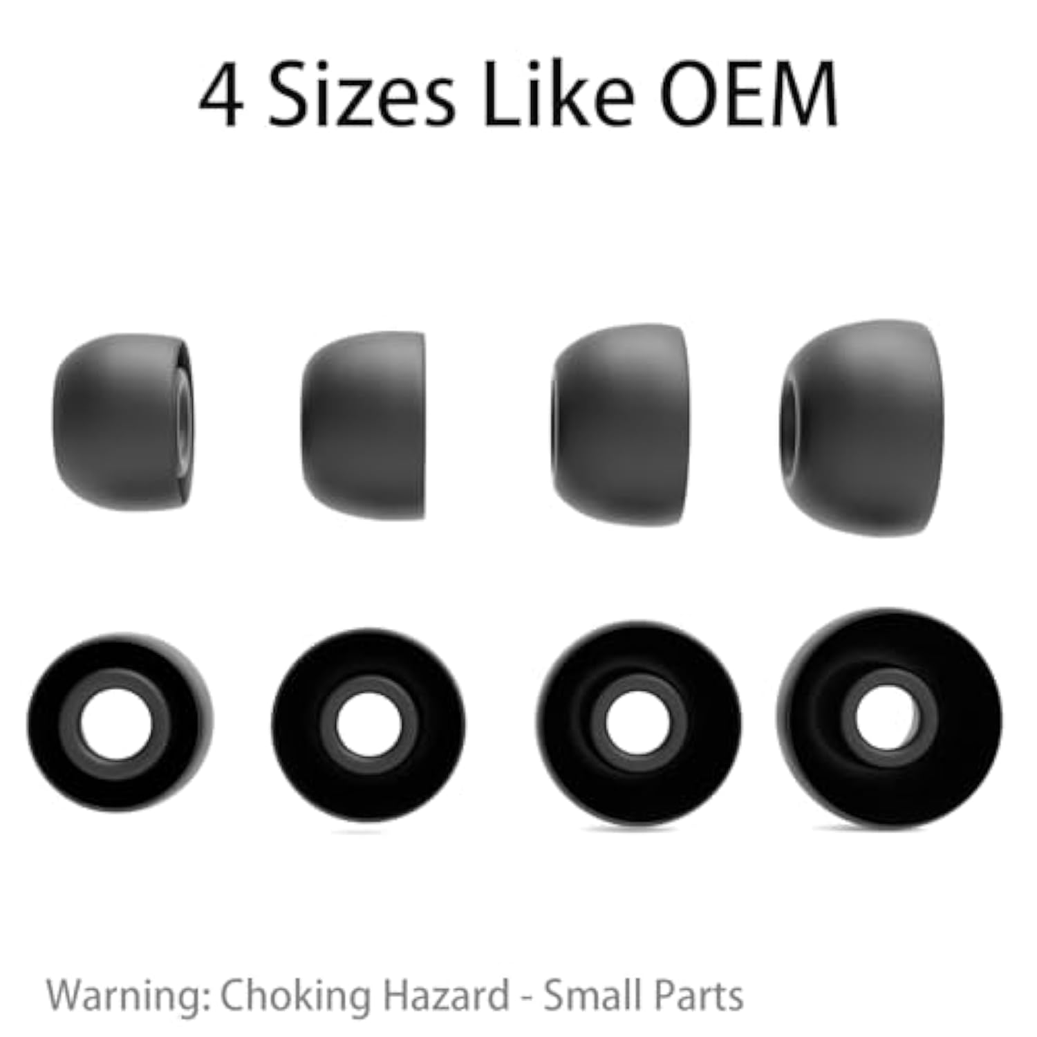 8 Pairs Replacement Silicone Ear Buds Tips Compatible With Skullcandy Dime 3/Jib/Dime Evo/Jib True 2/Smokin’ Buds/Mod/Grind, Rinsmola, Fits In Case, With 3-In-1 Cleaner Kit, Xs/S/M/L