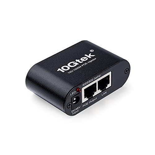 1.25G Poe Injector, With A 48V 0.5A Power Adapter, 802.3Af/At, Up To 100 Meters