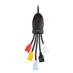 Cable Matters 5 Outlet Power Cord Splitter (Power Squid Outlet Multiplier) with Extra Long 10 Foot Power Cord and Color Coded Receptacles