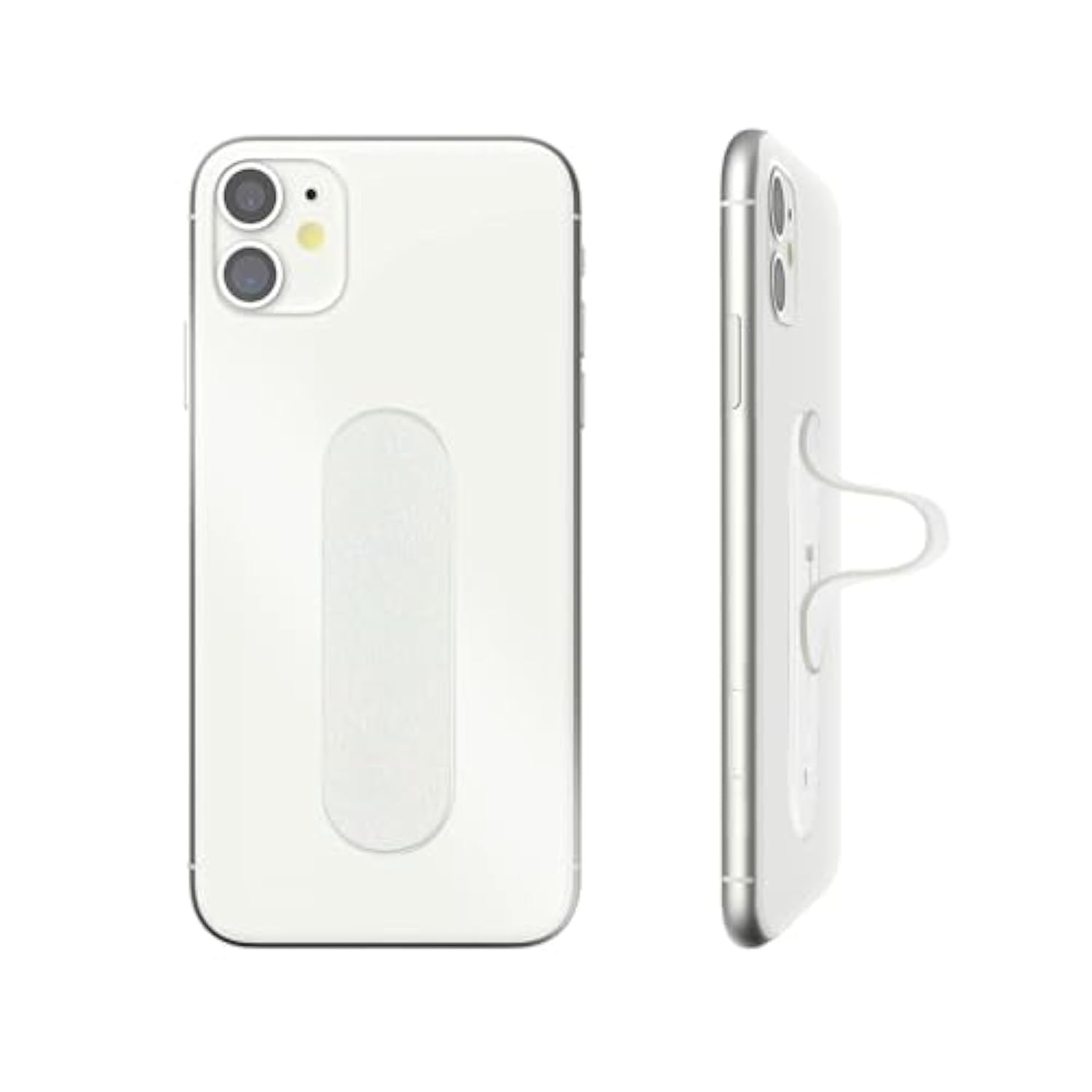Flatstick Slim Finger Grip Strap & Stand for Phones - Selfie Loop, Glitter White