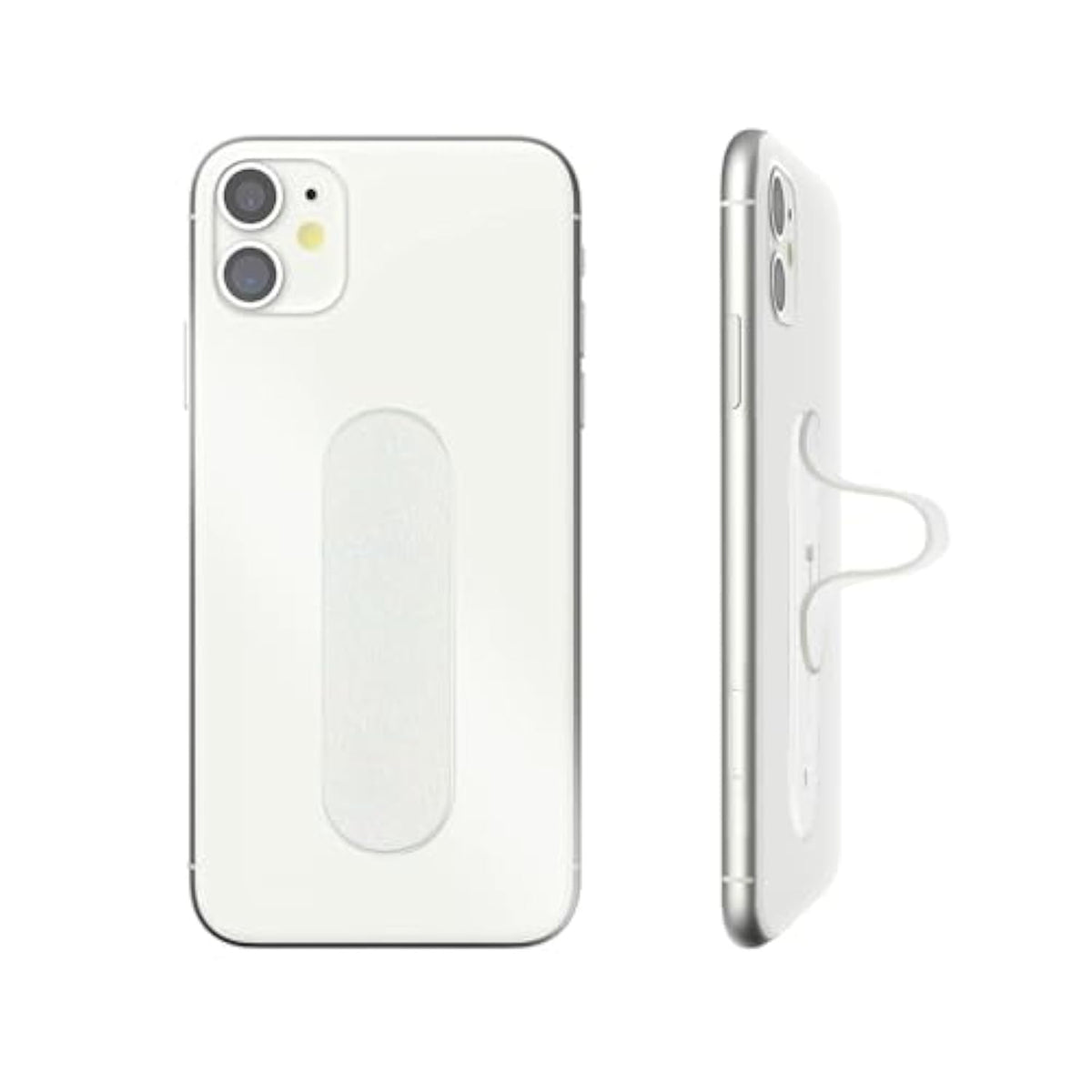 Flatstick Slim Finger Grip Strap & Stand for Phones - Selfie Loop, Glitter White