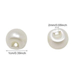 100Pcs Plastic Round Pearl Buttons Sewing Buttons With Hole Pearl Bead