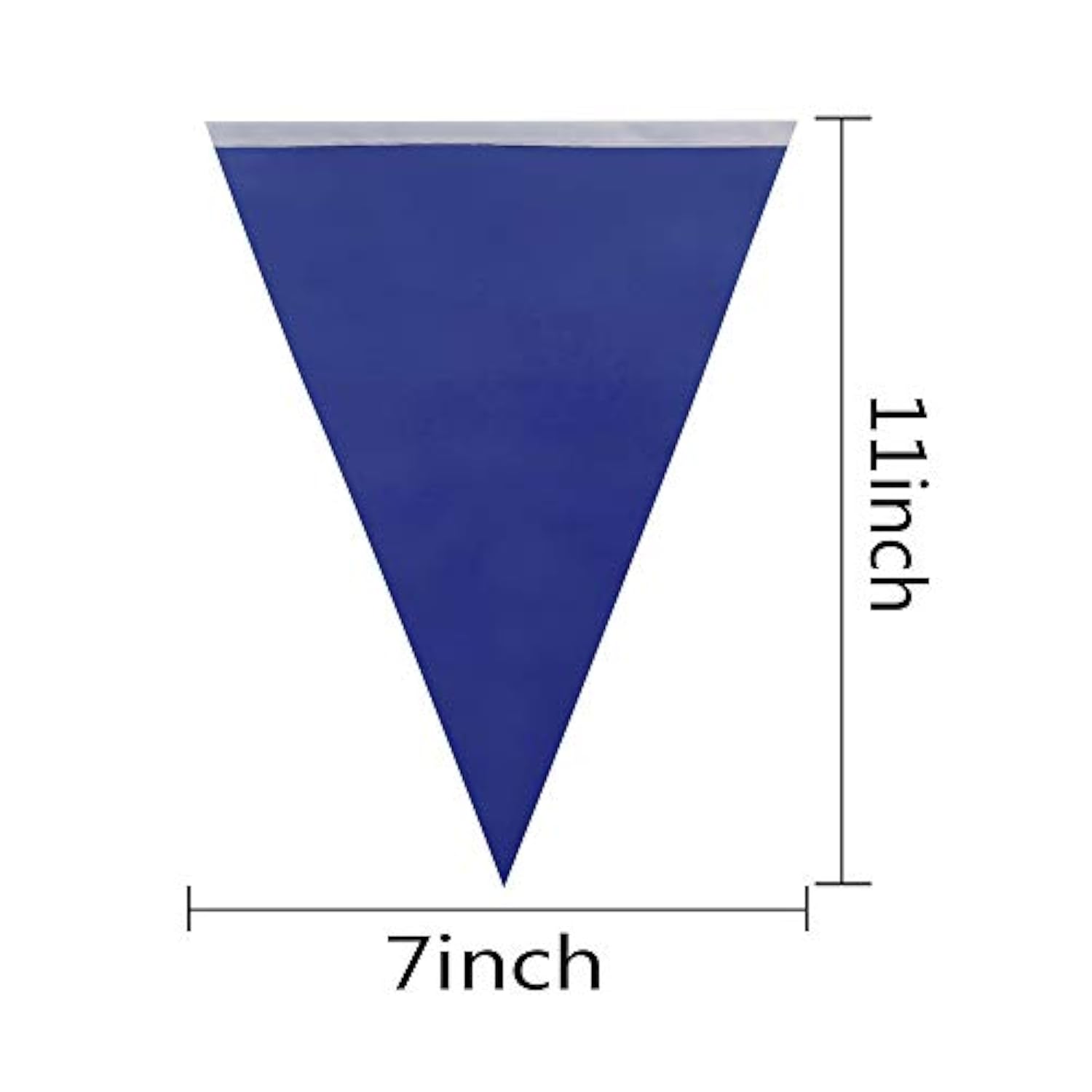 100 Feet Solid Blue Pennant Banner Flags String Triangle Bunting Flags,Decorations For Grand Opening,Birthday Party,Festival Celebration