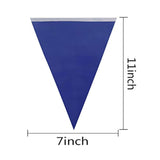 100 Feet Solid Blue Pennant Banner Flags String Triangle Bunting Flags,Decorations For Grand Opening,Birthday Party,Festival Celebration