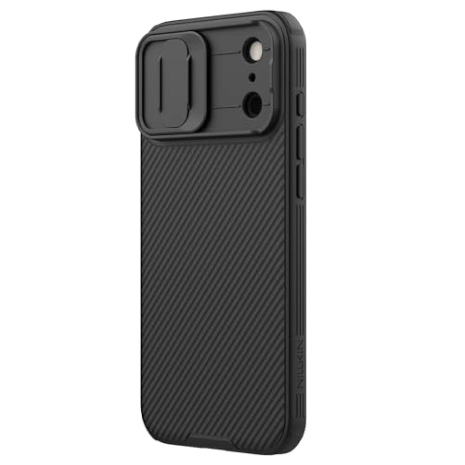 iPhone 17 Pro Max 6.9 Inch Case with Camera Cover, Hard PC Back & Soft Bumper, Protective & Slim Fit, Camera Protection Case Compatible with MagSafe, Black