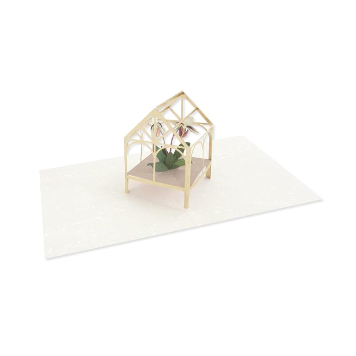 Laser-Cut Pop-Up Orchid Flowers In Victorian Greenhouse Greeting Card With Coordinating Envelope- Just Because, Thinking Of You, Anytime, Blank Inside, Valentine'S Day, Mother'S Day (Have A Beautiful Day)