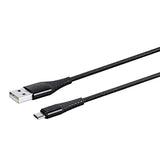 Usb 2.0 Micro B To Type A Charge & Sync Cable - 6 Feet - Black | Nylon-Braid, Durable, Kevlar-Reinforced - Atlasflex Series