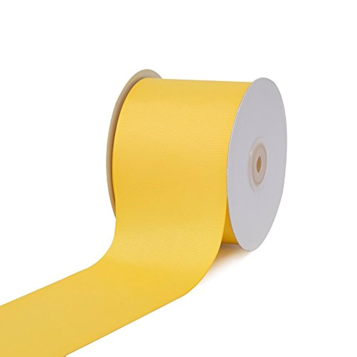 Gro3000-640, 3" Inch Solid Grosgrain Ribbon, 25 Yards, Canary Yellow,