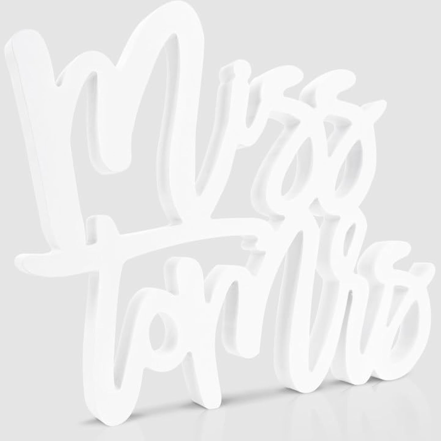 Bridal Shower Decorations Miss To Mrs Sign For Batcholette Party Table Centerpieces Wedding Plastic Photo Booth Props For Wedding Party Decorations Supplies