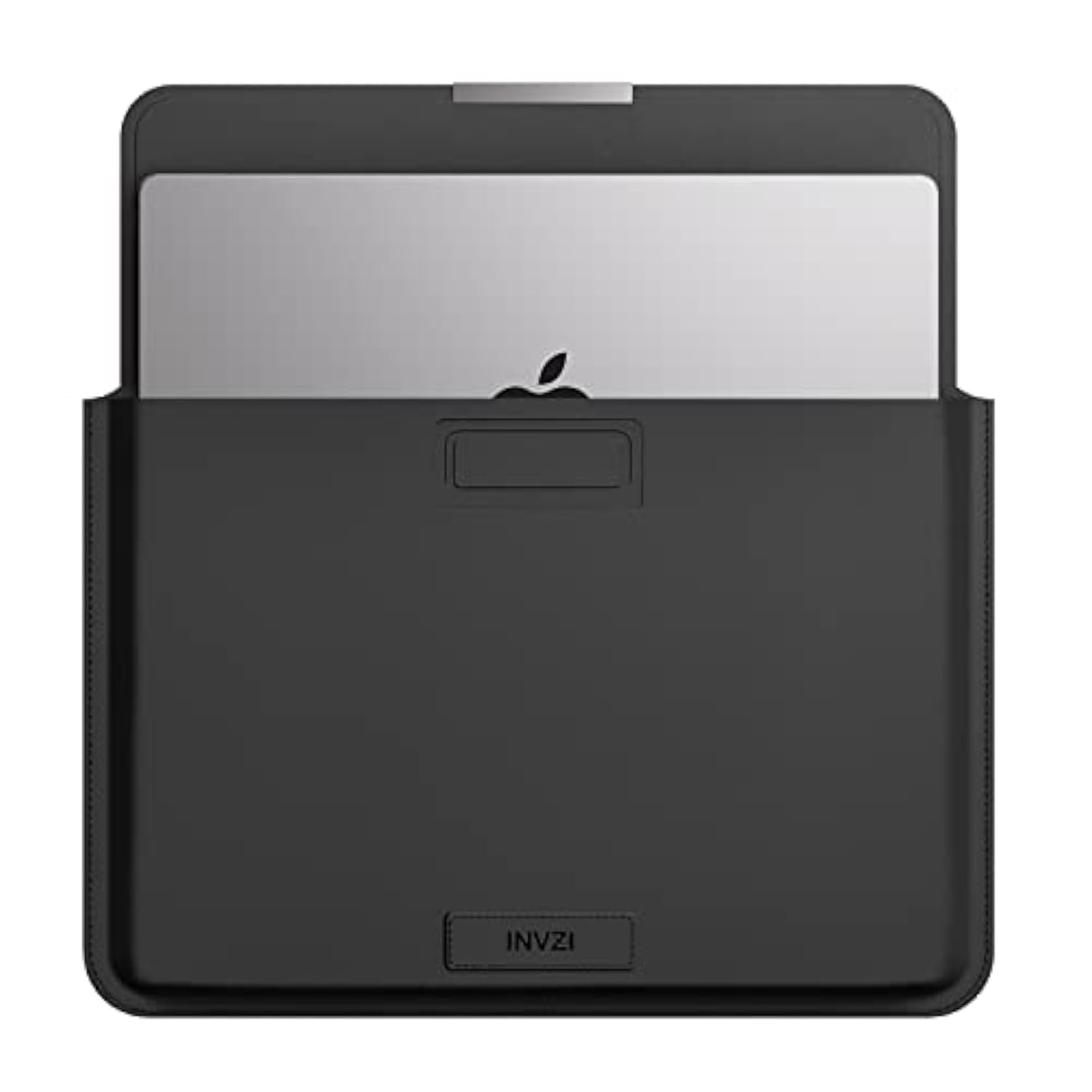 Macbook Sleeve, Vegan Leather Bag Compatible With 13”/14" Macbook Air, Macbook Pro 14 Inch M3 M2 M1 2021-2024, Compact Design With Invisible Stand (Black)