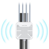 2026 Ax1800 Outdoor Wifi 6 Extender, Outdoor Wifi Extender Signal Booster With Poe, Long Range Outdoor Wifi Access Point, Ip67 Weatherproof, 4X8Dbi Antennas, For Farm, Cameras, Patio, Starlink