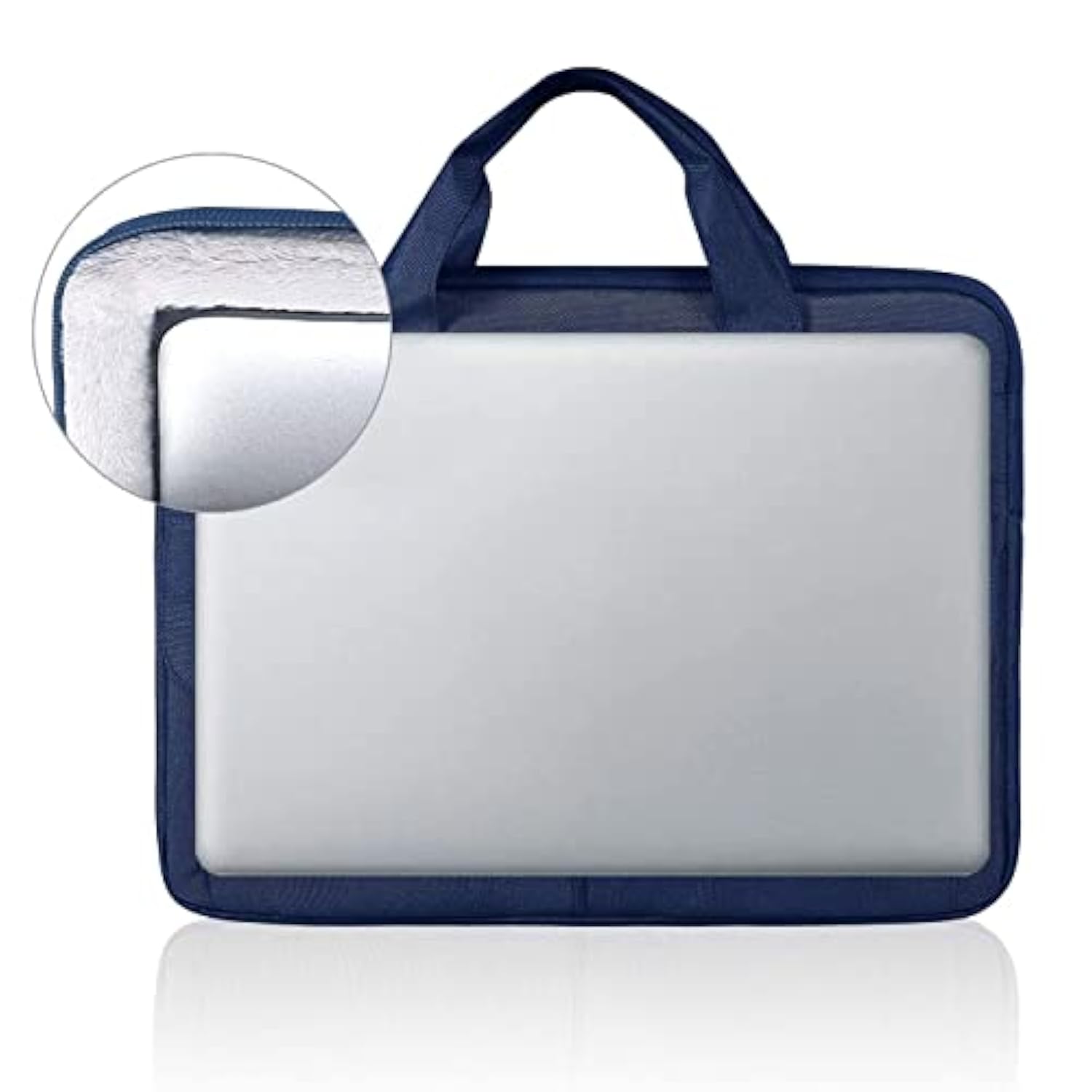 Laptop Bag Case 17 17.3 Inch, Waterproof Computer Sleeve Cover Compatible With Macbook 17, 17-18 Inch Hp Acer Dell Lenovo Asus Laptop, Slim Briefcase With Shoulder Strap, Blue