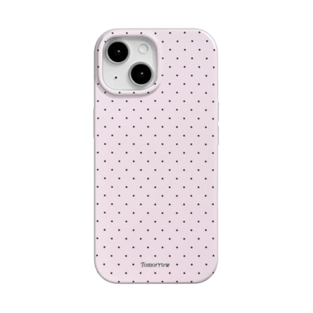 iPhone 13/14 Polka Dot Pattern Soft TPU Slim Case with Pink and Black Color Options