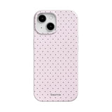 iPhone 13/14 Polka Dot Pattern Soft TPU Slim Case with Pink and Black Color Options