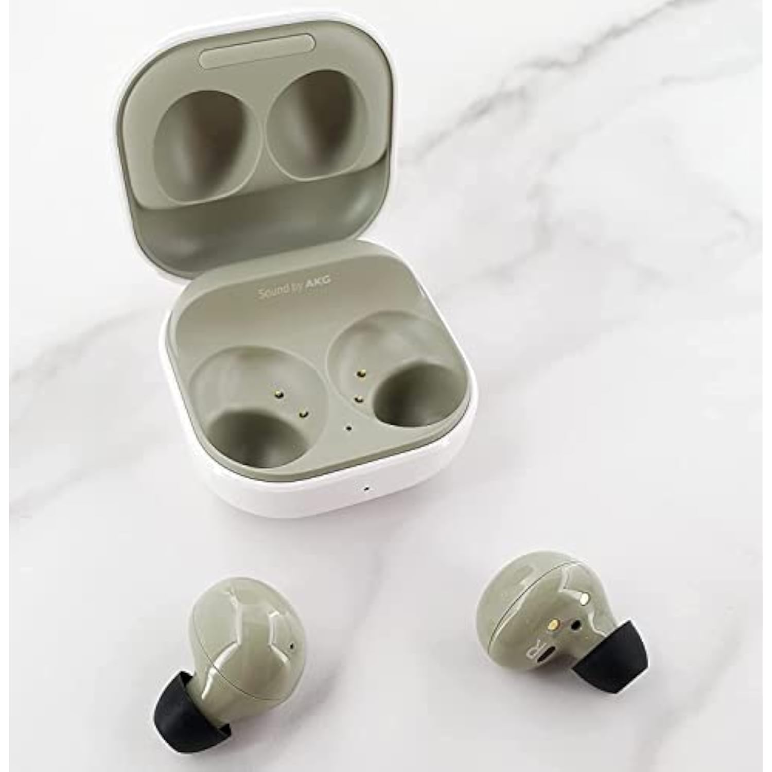 6 Pairs Silicone Galaxy Buds 2 Ear Tips Earbuds, S/M/L 3 Size Soft Rubber Flexible Eartips Buds Wing Tips Fit In Case Compatible With Samsung Galaxy Buds 2 / Galaxy Buds Plus - Black