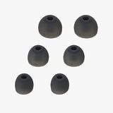 kwmobile 6X Replacement Ear Tips Compatible with Sony WI-C300 / WI-C400 / MDR-XB55AP / MDR-EX155AP - Silicone Tips for Earphones - Grey