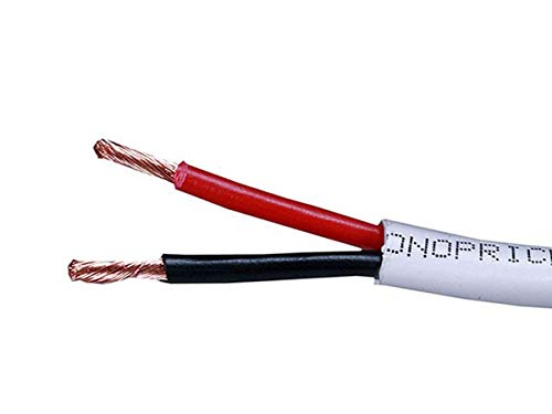 14 Gauge AWG CL2 Rated 2 Conductor Speaker Wire / Cable - 1000 Feet - White