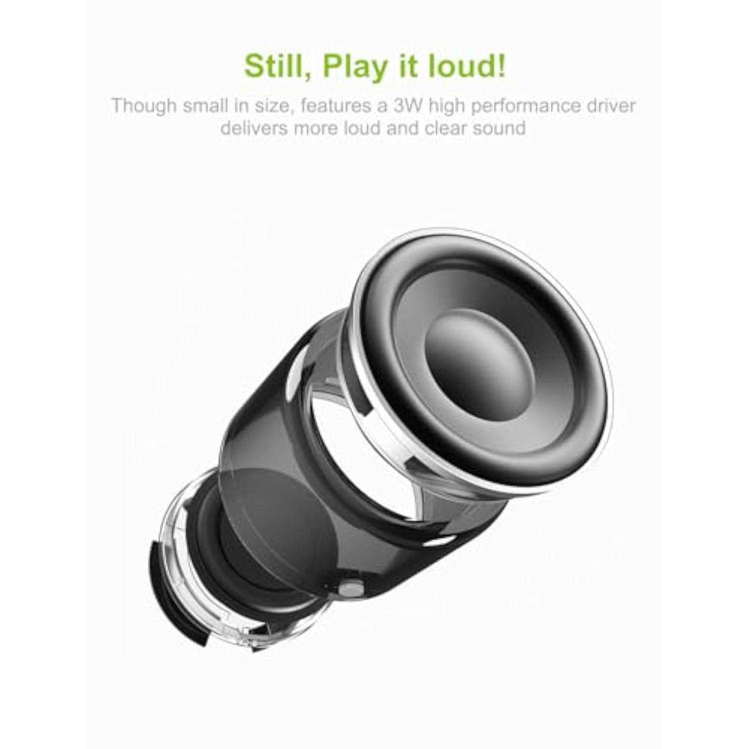 EWA Travel Case Packed, A106 Pro Portable Bluetooth Speaker with Custom Bass Radiator, Brief Design, IP67 Waterproof, Perfect Mini Speaker for Shower, Room, Bike, Car (Red)