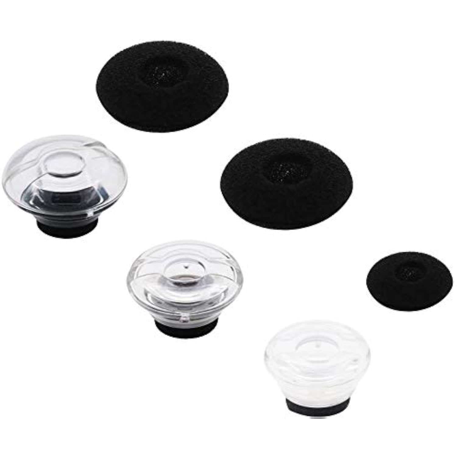 Replacement Ear Tips Compatible With Plantronics Voyager Legend, 5200, 5220, 5210 Series, Eartips With Foam Cover 3 Sets, S/M/L Clear