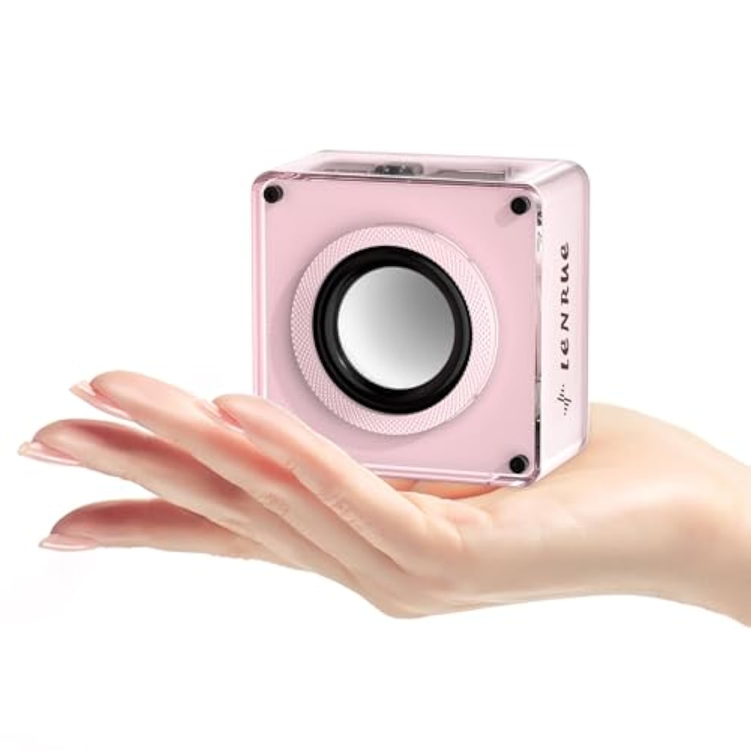 Mini Bluetooth Speaker,Wireless Portable Speakers,5W Small Speaker With Clear Sound,Support Tws/Tf Card,Lanyard Design For Hiking, Biking, Trip,Gift For Men/Women/Boys/Girls (Pink)