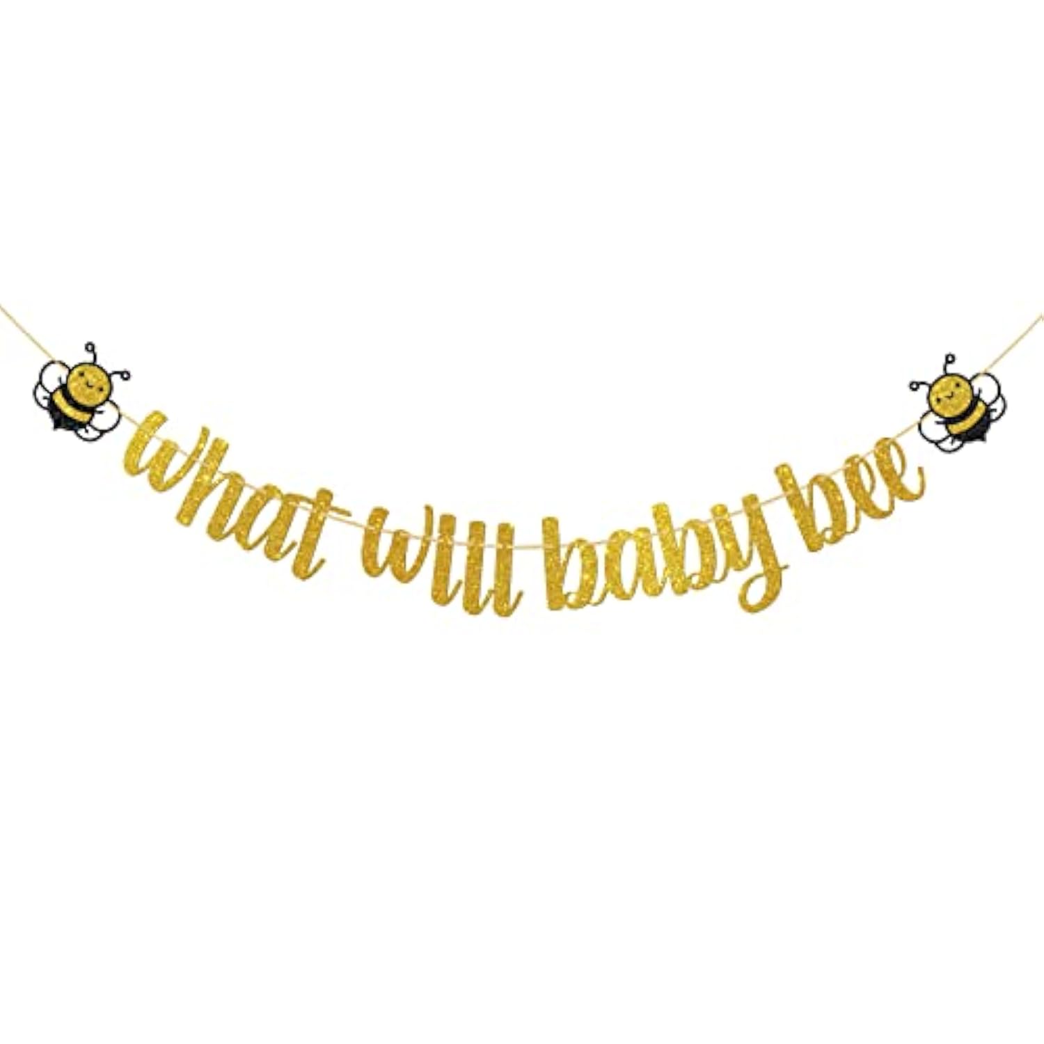 What Will Baby Bee Banner Bumble Bee Gender Reveal Baby Shower Decor