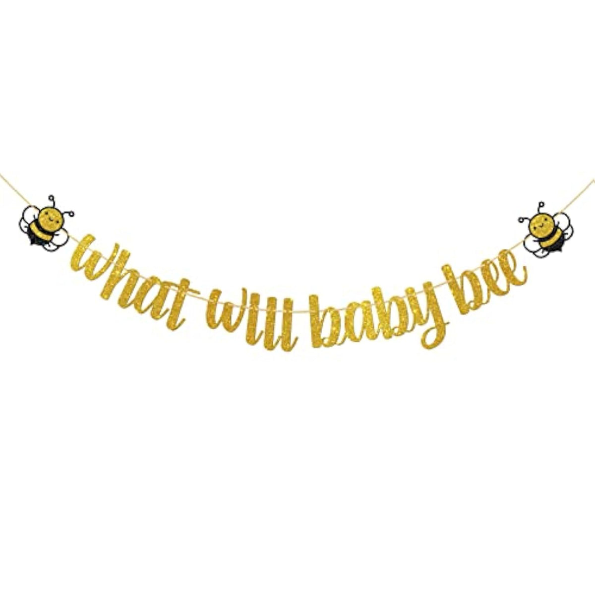 What Will Baby Bee Banner Bumble Bee Gender Reveal Baby Shower Decor