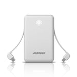 Portable Phone Charger Built In Cable Small 6000Mah Power Bank With Cables, Slim Lightweight External Battery Pack Usb C Battery Charger For Cell Phone And More