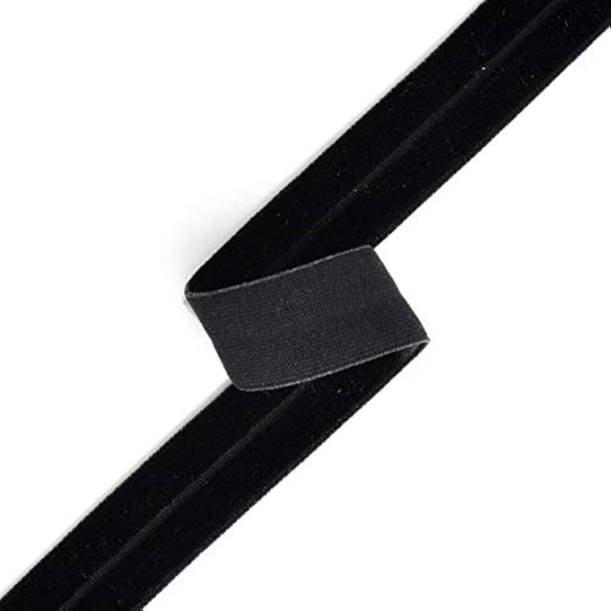 4-Yards 15Mm Fold Over Velvet Elastic Stretch Ribbon Trim, Stretch Ela
