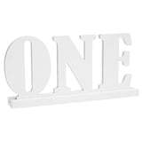 One Wooden Letter Sign For First Birthday, Anniversary, Baby Shower Party Table Decoration – By ?White)