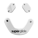 Superglide - Fastest And Smoothest Mouse Feet/Skates Made With Ultra Strong Flawless Glass Super Fast Smooth And Durable Sole For Steelseries Prime Mini Wired/Wireless [White]