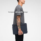 Incase Compact Laptop Sleeve with Flight Nylon - 14-inch MacBook/Laptop & iPad/Tablet Sleeve - Faux Fur Lining, Lightweight, Durable, Weather Resistant, Slip Pocket for Accessories - Navy