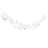 Last Toast on the Coast Banner with Seashell Garland for Beach Bachelorette Decor