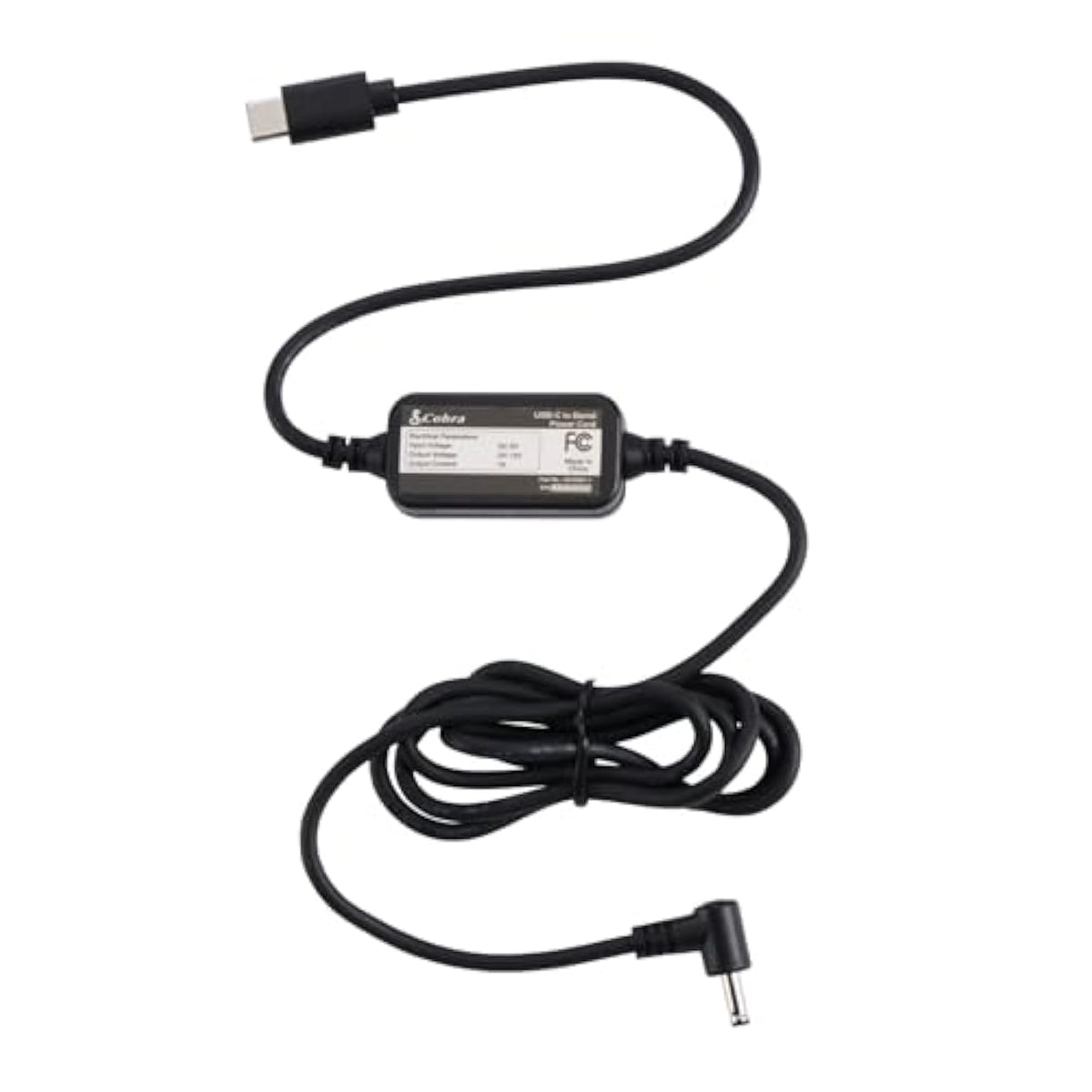 Cobra USB-C to Barrel Connector Radar Detector Power Cable Radar Detectors, Compatible RAD350 380 450 480i 700i and Suitable for Radar Detector Windshield Mount