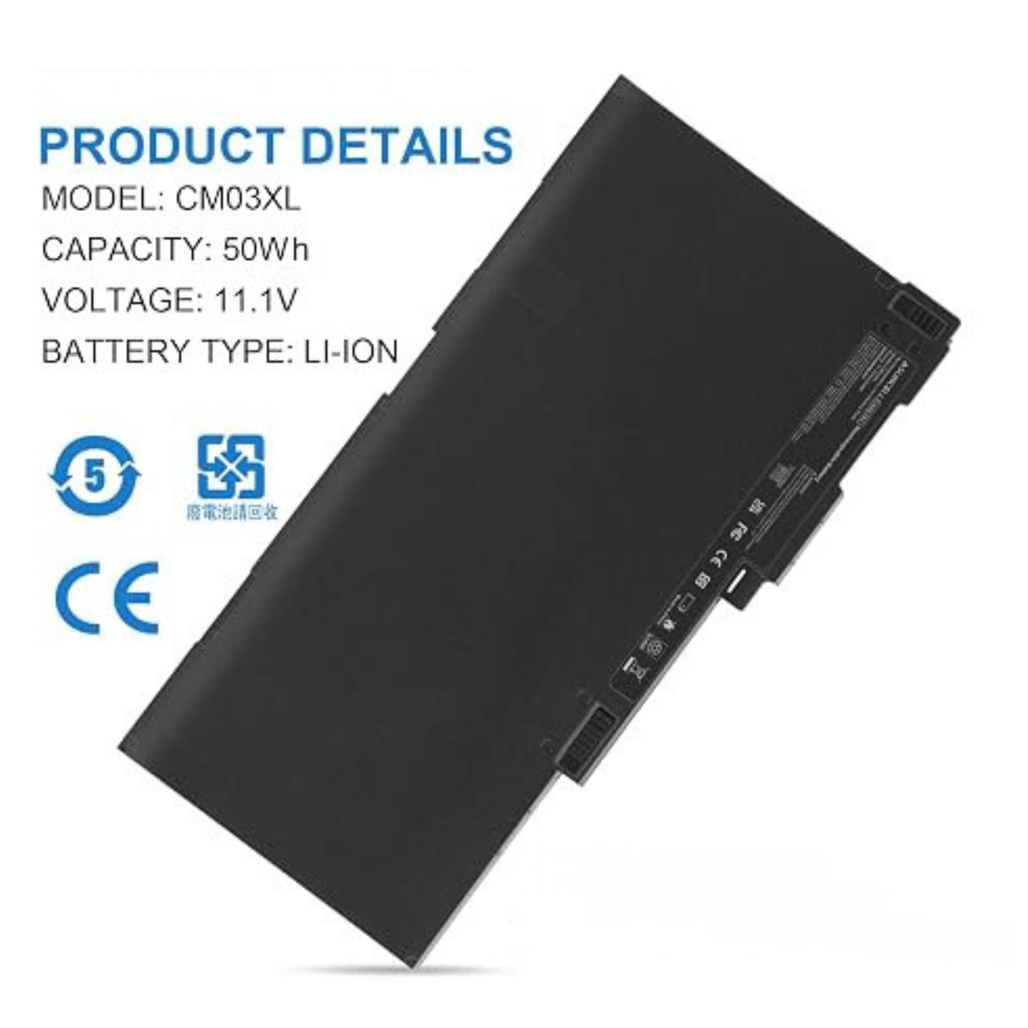 CM03XL Laptop Battery Replacement for HP EliteBook 740 750 840 850 ZBook 14