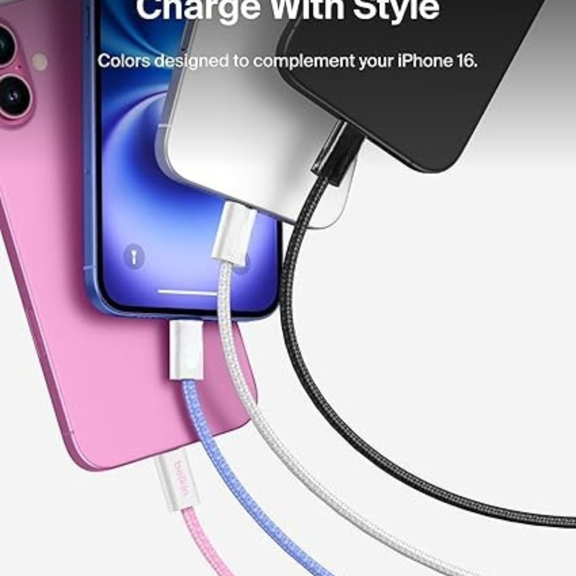 2 Pack 6.6FT USB C to USB C 60W Fast Charging Cable for iPhone Samsung Pixel iPad