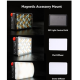 MC Pro RGBWW LED Video Light Lensed Mini Panel Pocket Light