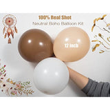 123pcs Neutral Boho Balloon Garland Kit Brown Beige Nude for Baby Shower Party